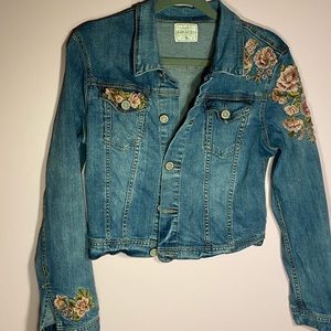 Grace in LA embroidered denim jacket